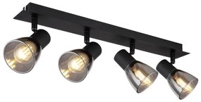Plafoniera cu 4 spoturi directionabile design modern CLAUDE negru