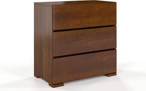 Comodă lemn masiv TerraCraft Pin 3 Sertare, 80 × 45 × 81 cm - Natural
