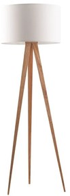 Lampadar Zuiver Tripod wood, alb