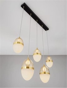Lustra cu 5 pendule LED design modern Egna