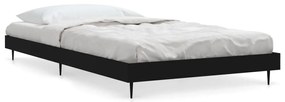 832302 vidaXL Cadru de pat, negru, 90x190 cm, lemn prelucrat