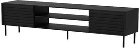 Comoda TV CORTINA, negru, PAL laminat, 180x40x60 cm