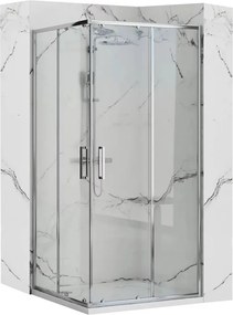 Cabina de dus patrata Rea Punto cu usi glisante 80x80 crom
