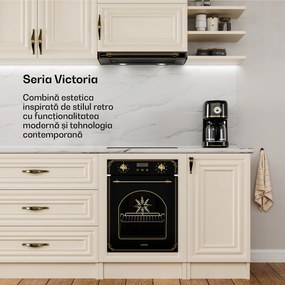 Klarstein Victoria hotă extractabilă elegantă, retro, atemporală, 60 cm, EEC A++, 375 m³/h