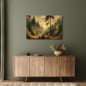 Tablou - Soare strălucind prin pădure (90x60 cm)