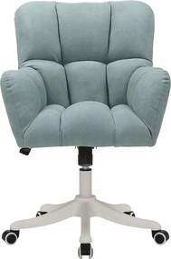 Scaun birou LOREL, verde menta, stofa clasica, 64x67x90/99 cm