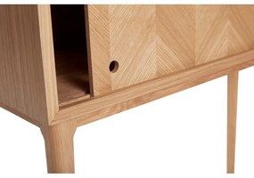 Comodă din lemn de stejar Hübsch Herringbone, înălțime 90 cm