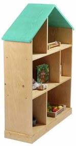 Casuta biblioteca BookHouse, Material Lemn Masiv - Marshmallow Green