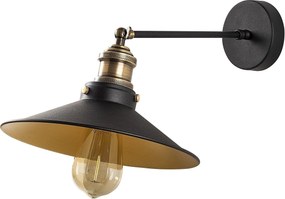 Lampa perete 892OPV1233, negru, metal, 25x40/45x20 cm