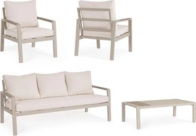 Set mobilier de grădină bej din aluminiu pentru 5 persoane Elna – Bizzotto