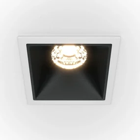 Spot LED incastrabil dimabil design tehnic Alpha alb, negru, 6,5x6,5cm, 3000K