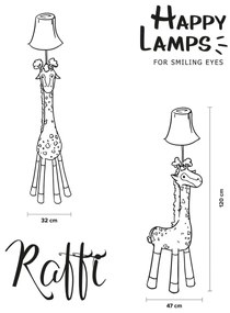 Lampadar LED pentru copii Happy Lamps RAFFI LED/5,4W/230V girafă