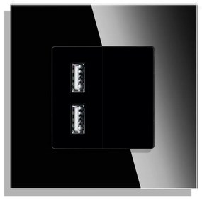 Priza USB cu Rama din Sticla LUXION