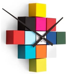 Ceas de design Future Time FT3000MC Cubicmulticolor, autoadeziv, diam. 50 cm