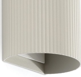 Aplica perete aluminiu striat gri, 2xGU10, SOLE round