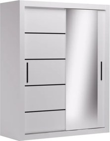 Dulap cu usi glisante 160x200 cm, Mox, ADRK Furniture (Culoare: Artisan)