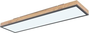 Plafoniera LED CCT cu aspect lemn design dreptunghiular DORO