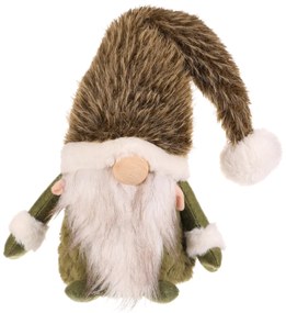 Decorațiuni de Crăciun Spiriduș în picioare,înălțime 30 cm , verde/alb, 4HOME