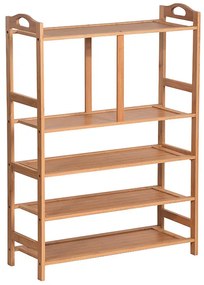 Etajera cu 5 rafturi 68x26x95 cm Bambus Natur