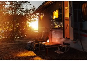 Corp de iluminat pentru exterior LED portabil cu control prin telecomandă cu USB ø 12 cm Ruby – Fischer &amp; Honsel