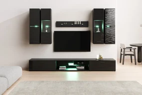 Unitate de perete sufragerie Factor 4 - negru