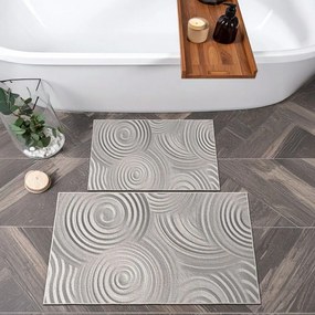 Covorașe de baie gri-deschis 2 buc. 60x100 cm – Foutastic