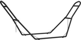 Outsunny Suport Reglabil pentru Hamac din Oțel cu Lanțuri și Cârlige în Formă de S, pentru Hamace de 2,75-4 m, 278 cm, Negru | Aosom Romania