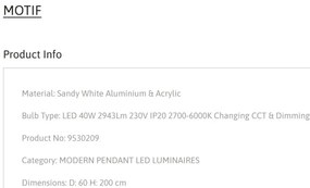 Lustra LED dimabila design circular MOTIF D-60cm