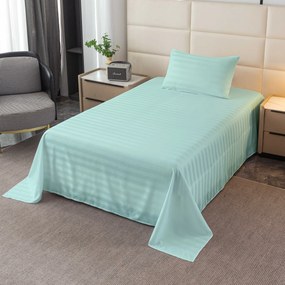 Cearsaf de hotel din microfibra 140x240 cm si husa pentru perna 50x70 cm JASMINE, mentol Inchidere: Fermoar