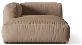 Modul pentru canapea modulară maro deschis cu tapițerie din catifea (cu colț pe partea stângă) Martina – Micadoni