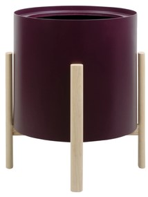 Ghiveci rotund cu auto-irrigare ASHI, diferite variante - Hobby Flower Dimensiuni: Ø 41 x 51, Culoare: vin roșu