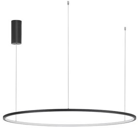 Lustra LED suspendata design modern circular TARQUIN D-100cm negru