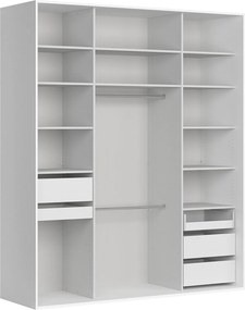 Dressing FLEX, alb, PAL, 201x66x240 cm