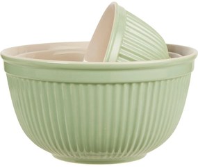 Boluri ceramice verzi MYNTE WASABI, set 3 buc.