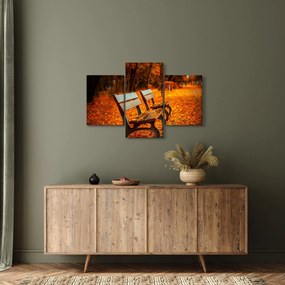 Tablou cu banca toamna (90x60 cm)