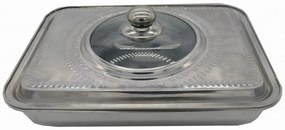 TAVA CUPTOR CU CAPAC, INOX ,35x26x7 CM