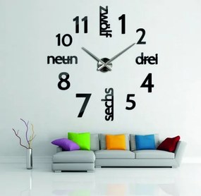 SENTOP | Ceas de perete 3D Stylesa Modern DIY DRIWAL S039 i albastru