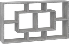 vidaXL Raft prezentare suspendat pe perete 8 compartimente, gri sonoma
