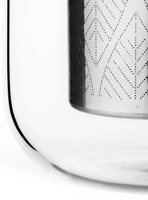 Cana pentru ceai cu infuzor si capac Viva Scandinavia MINIMA EVA V82763, 400 ml, Sticla, Bambus, Transparent/Albastru
