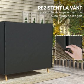 Outsunny Husă Protectoare pentru Balansoar de Grădină 3 Locuri, Rezistentă la Apă/Vânt/UV, 420D Oxford, Gri | Aosom Romania