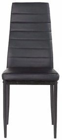 Set de 4 buc scaune de bucatarie, negru