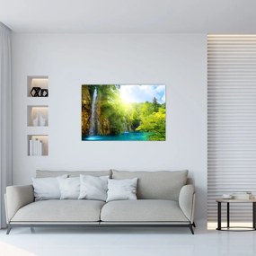 Tablou - cascadele în djunglă (90x60 cm)