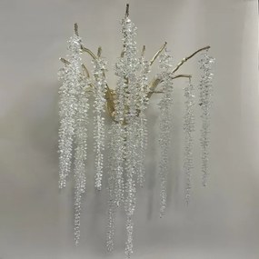 Aplică de cristal 3xG9/40W/230V auriu