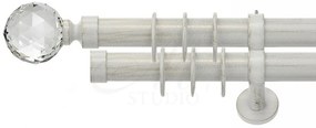 Galerie dubla - KULA CRISTAL - 35/25 - ALB ANTICHIZAT (Alege marime: 320 cm)