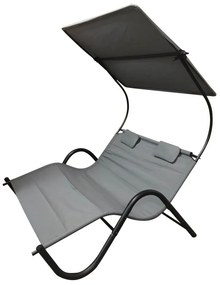 Sezlong DELUX pentru 2 persoane,-gri