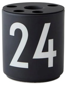 Sfeșnic negru din porțelan Design Letters