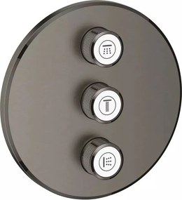 Baterie dus incastrata Grohe Grohtherm SmartControl antracit periat Hard Graphite pentru 3 iesiri