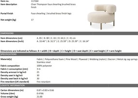 Fotoliu design LUX Thompson, Lyssa Faux shearling