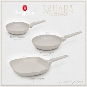 RESIGILAT - Set 3 tigai Sahara Collection Berlinger Haus BH 8079, antaiderente, strat titan, crem