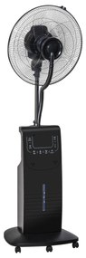 HOMCOM Ventilator Nebulizator cu Apă, Telecomandă, 3 Viteze, Oscilație, Temporizator, Ф44.5x135cm, Negru | Aosom Romania